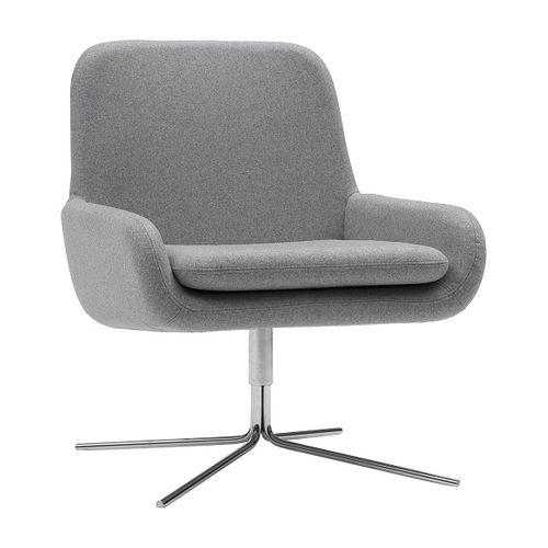 Poltrona contemporanea - COCO - SOFTLINE - in tessuto / in metallo cromato / con cuscino rimovibile