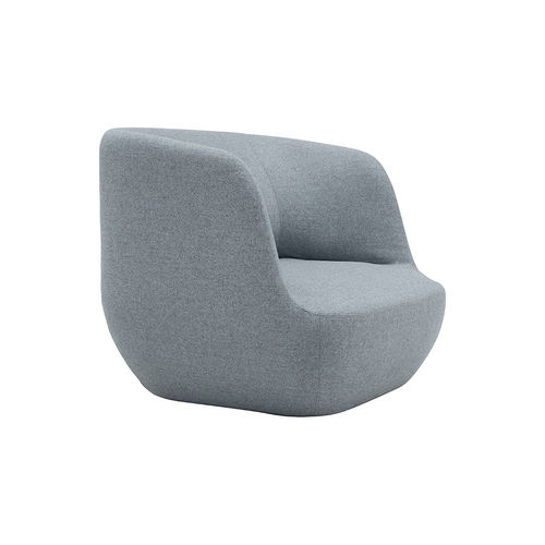 Poltrona contemporanea - CLAY - SOFTLINE - in tessuto / con rivestimento rimovibile / grigia