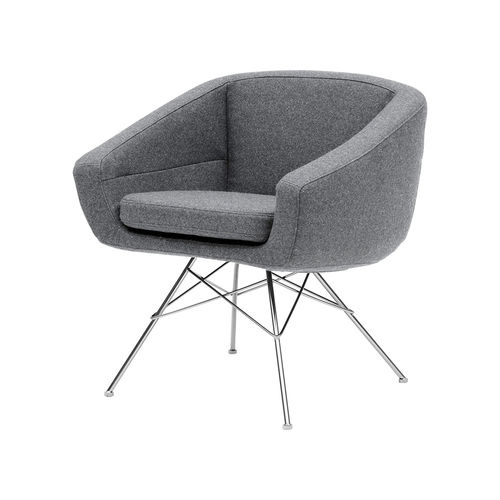 Sedia da pranzo contemporanea - AIKO - SOFTLINE - da interno / in tessuto / con supporto in metallo