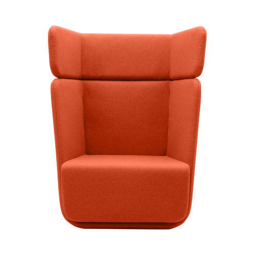 Poltrona contemporanea - BASKET - SOFTLINE - in tessuto / con poggiapiedi / con rivestimento rimovibile