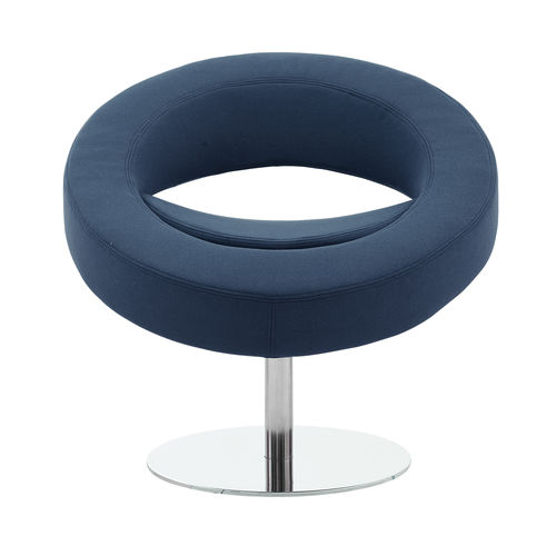 Poltrona contemporanea - HELLO - SOFTLINE - in tessuto / in acciaio / con rivestimento rimovibile