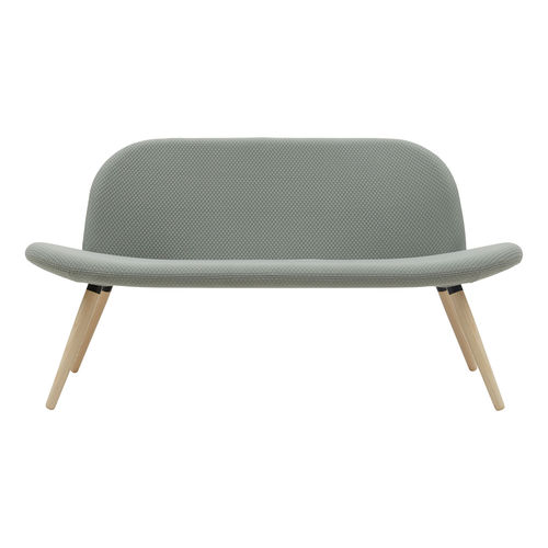 Divanetto imbottito contemporaneo - ORLANDO WOOD - SOFTLINE - in tessuto / in frassino / per uso contract