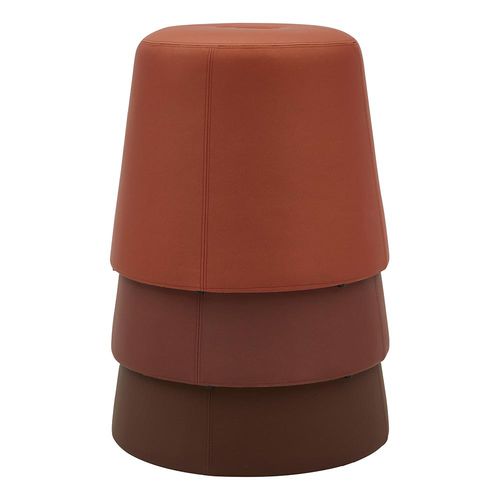 Pouf contemporaneo - RON - SOFTLINE - in tessuto / tondo / impilabile