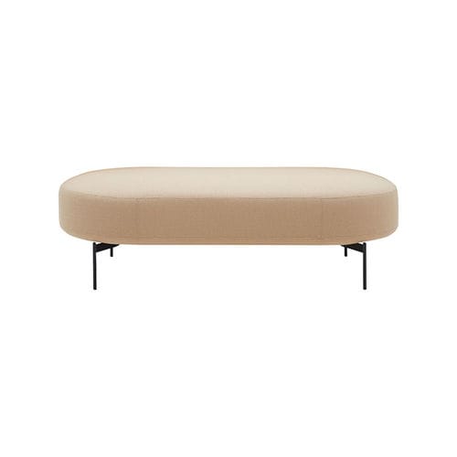 Pouf contemporaneo - JOE - SOFTLINE - in tessuto / ovale / con rivestimento rimovibile