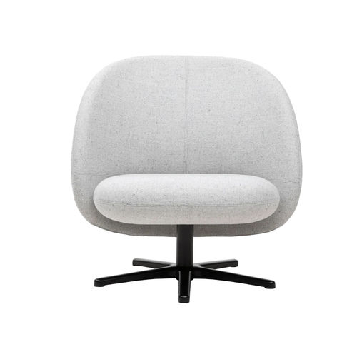 Poltrona contemporanea - RUFLE - SOFTLINE - in tessuto / in metallo / imbottita