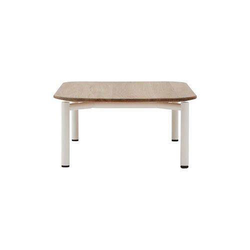 Tavolino basso design minimalista - CLUB - SOFTLINE - in frassino / con supporto in acciaio / quadrato