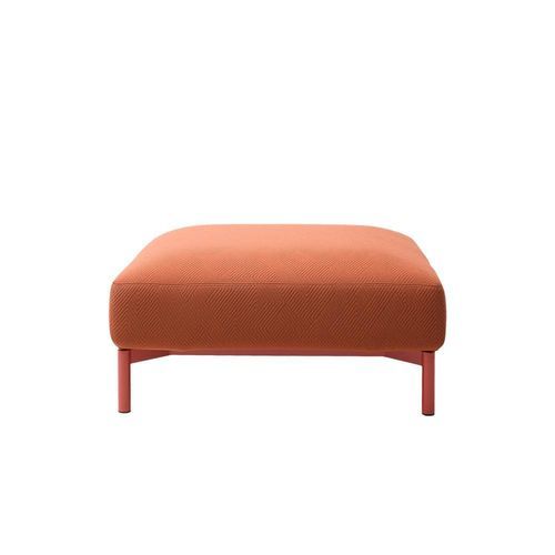 Pouf contemporaneo - JUNTO - SOFTLINE - in tessuto / quadrato / imbottito