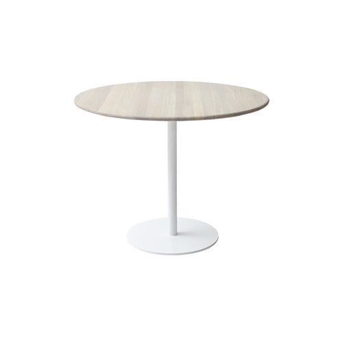 Tavolino contemporaneo - OPERA - SOFTLINE - in legno / con supporto in metallo / rotondo