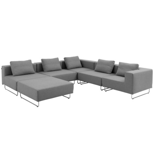 Divano modulare - OHIO - SOFTLINE - contemporaneo / in tessuto / con rivestimento rimovibile
