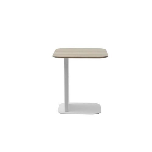 Tavolo d'appoggio contemporaneo - CHOCO SIDE - SOFTLINE - in MDF stratificato / con supporto in metallo / curvo