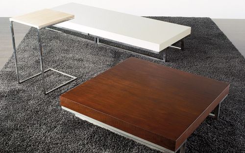 Tavolo d'appoggio contemporaneo - SER - Sormani - in legno / in acciaio / rettangolare