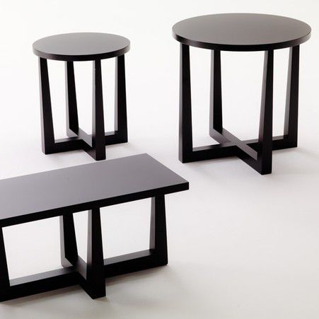 Tavolo d'appoggio contemporaneo - STILL - Sormani - in legno / rotondo / rettangolare