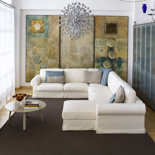 Divano modulare - CAMBRIDGE - Swan Italia - classico / in tessuto / in pelle