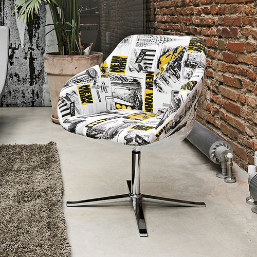 Poltrona contemporanea - CITYMAP - Target Point - in tessuto / con base a stella