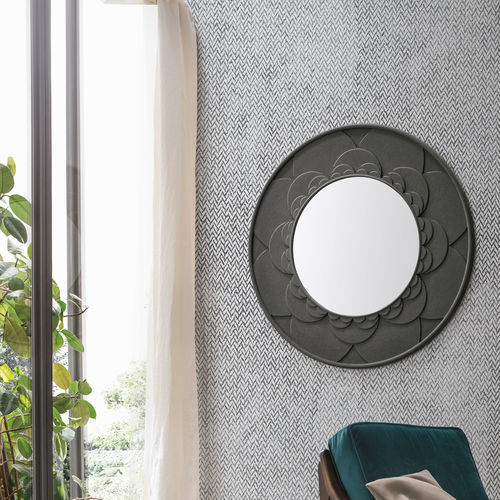 Specchio a muro - FLOWER - Target Point - contemporaneo / rotondo / in poliuretano