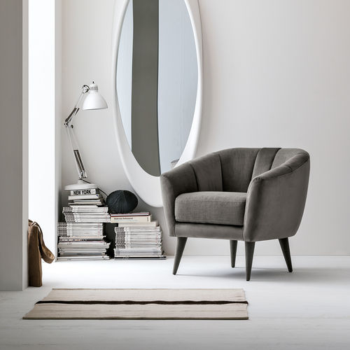 Poltrona contemporanea - TEBE - Target Point - in tessuto / grigia / marrone