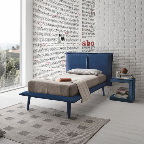 Letto singolo - ITACA - Target Point - contemporaneo / imbottito / con testiera