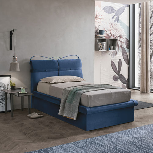 Letto singolo - CORFÙ PLUS - Target Point - contemporaneo / imbottito / con testiera