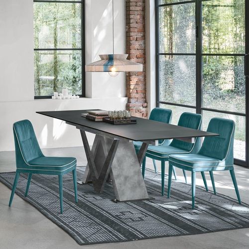 Tavolo da pranzo contemporaneo - TRITONE 160 - Target Point - in gres porcellanato / in laminato ad alta pressione / con supporto in laminato