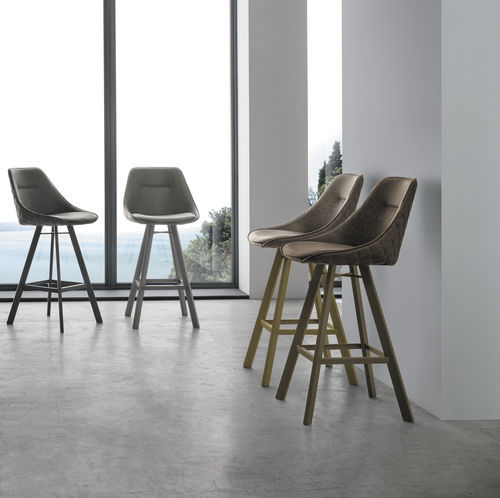 Sedia alta contemporanea - BILBAO PLUS TWIST - Target Point - da interno / in tessuto / con supporto in metallo verniciato