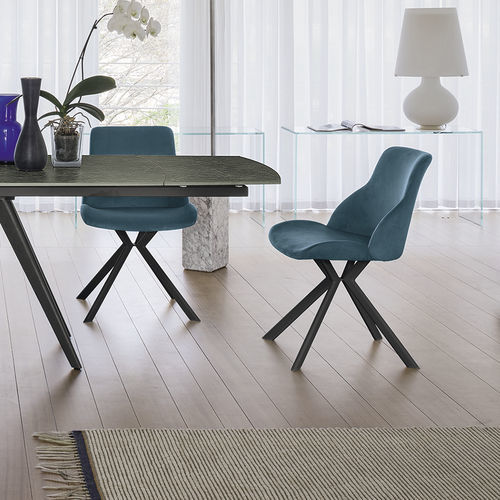 Sedia da pranzo contemporanea - BRASILIA NEW - Target Point - da interno / in tessuto / con supporto in metallo verniciato