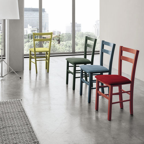 Sedia da pranzo contemporanea - SALVADOR - Target Point - da interno / in tessuto / con supporto in legno laccato