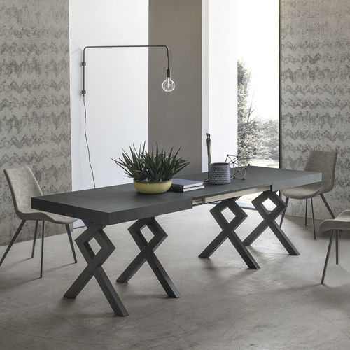Tavolo da pranzo contemporaneo - ETTORE 160 - Target Point - in laminato / con supporto in metallo verniciato / rettangolare