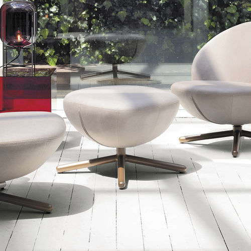 Pouf contemporaneo - VOVO - Target Point - in metallo / in tessuto / tondo