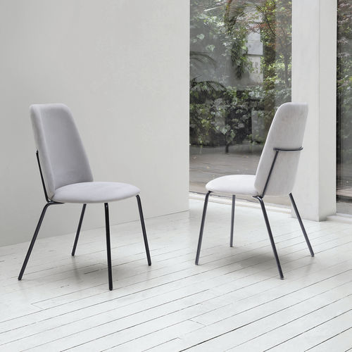 Sedia da pranzo contemporanea - EASY - Target Point - da interno / in tessuto / con supporto in metallo verniciato