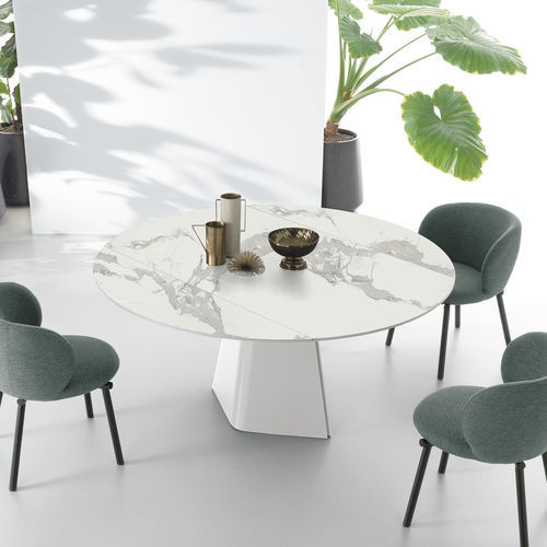 Tavolo contemporaneo - TAY 135 - Target Point - in gres porcellanato / con supporto in metallo verniciato / allungabile