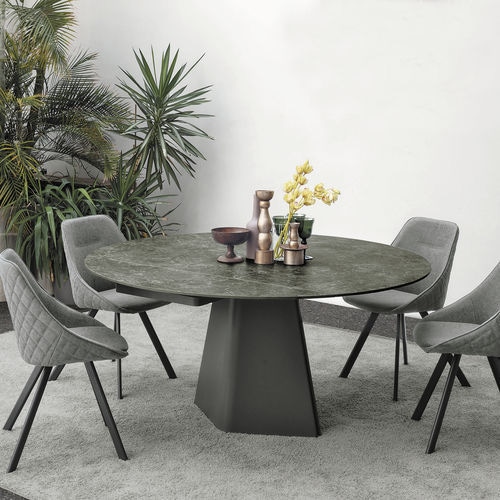 Tavolo contemporaneo - TAY 160 - Target Point - in gres porcellanato / con supporto in metallo verniciato / allungabile