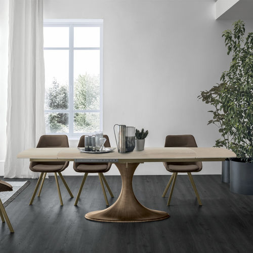 Tavolo da pranzo contemporaneo - CALICE 160 - Target Point - in gres porcellanato / con base in resina / rettangolare