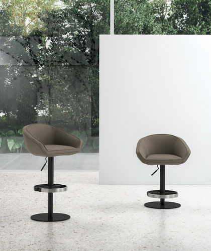 Sedia alta contemporanea - FLUF - Target Point - da interno / in tessuto / con supporto in metallo verniciato