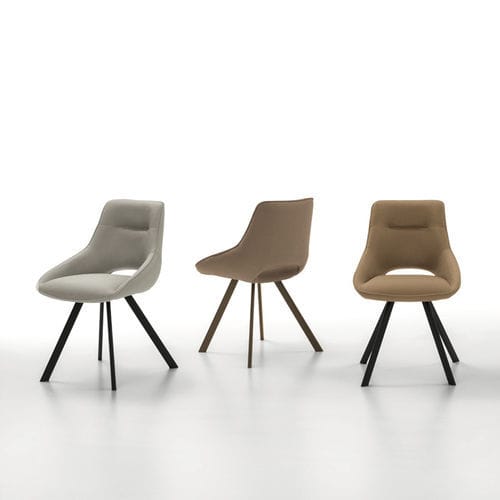 Sedia da pranzo contemporanea - KUDO TWIST - Target Point - da interno / in tessuto / con supporto in metallo verniciato
