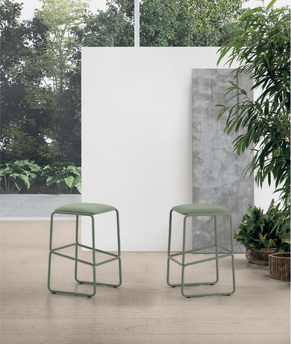 Sgabello da bar contemporaneo - RUBIK - Target Point - in tessuto / con supporto in metallo verniciato / a slitta