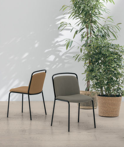 Sedia da pranzo contemporanea - YOKO - Target Point - da interno / in tessuto / con supporto in metallo verniciato