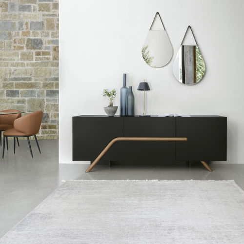 Credenza contemporanea - DILECTA 210 - Target Point - in metallo spazzolato / in legno laccato / nera