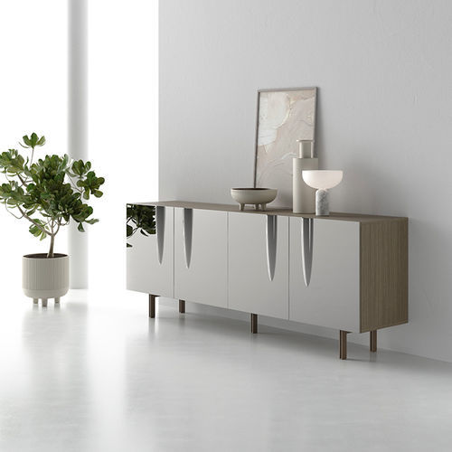 Credenza contemporanea - AURA 220 - Target Point - in laminato / in vetro / con ante battenti