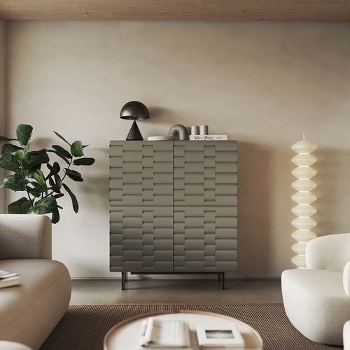 Credenza con piedi alti - OYSTER QUADRA - Target Point - contemporanea / in laminato / in legno laccato