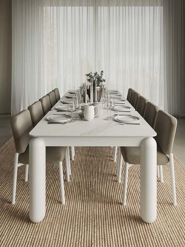Tavolo da pranzo contemporaneo - THEO BOLD - Target Point - in gres porcellanato / con supporto in metallo / rettangolare