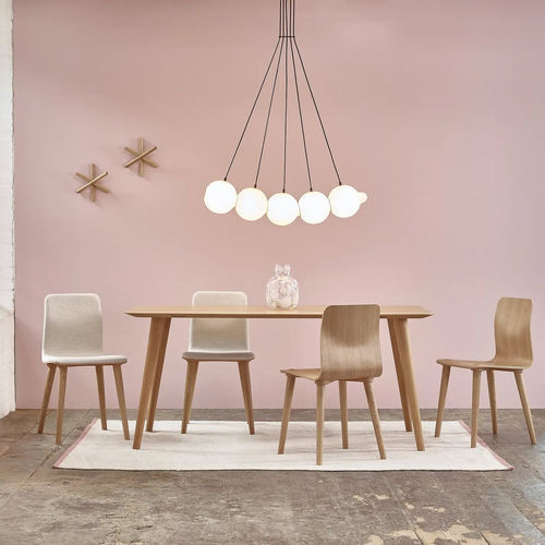 Tavolo da pranzo design scandinavo - Malmö 706 - TON a.s. - in rovere / in faggio / con supporto in quercia