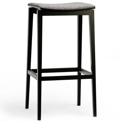 Sgabello da bar contemporaneo - Stockholm - TON a.s. - in pelle / in tessuto / con supporto in quercia