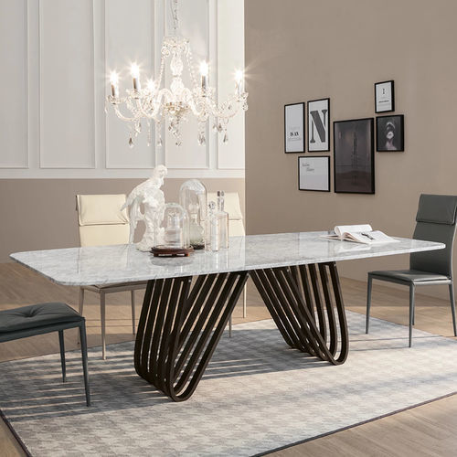 Tavolo da pranzo contemporaneo - ARPA - Tonin Casa - in vetro temprato / in ceramica / in marmo