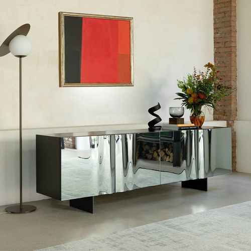 Credenza contemporanea - ANEMOS - Tonin Casa - in legno / in metallo laccato / in vetro