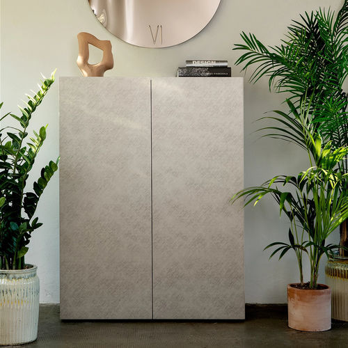 Credenza alta - COATED - Tonin Casa - contemporanea / in legno laccato / in metallo verniciato