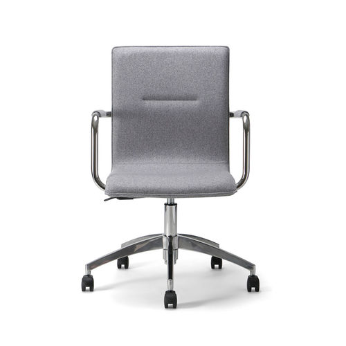 Sedia da ufficio contemporanea - CHLOE 106 - Torre - in tessuto / in pelle / imbottita