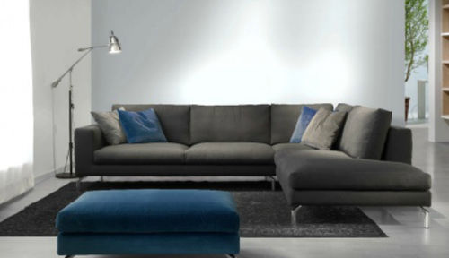 Divano modulare - LOBBY - Valmori - contemporaneo / in tessuto / marrone