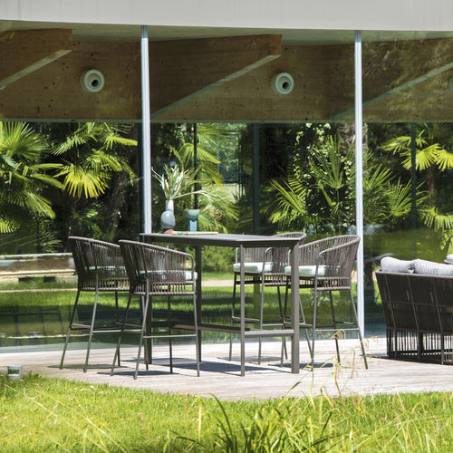 Sedia alta contemporanea - TIBIDABO  - Varaschin - da giardino / per terrazza / in tessuto