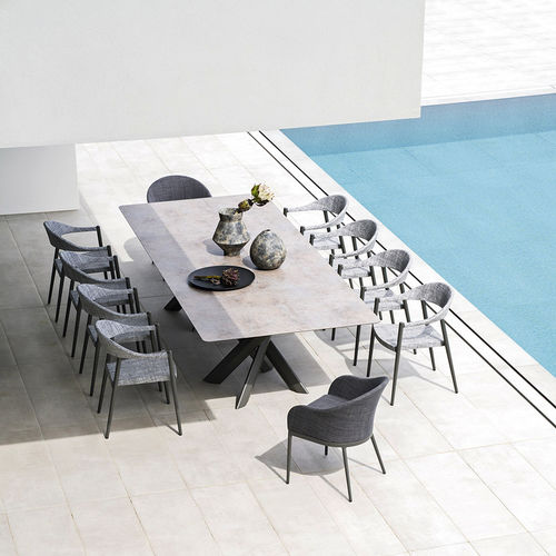 Tavolo da pranzo contemporaneo - SYSTEM STAR Maxi + maxi long - Varaschin - in HPL / in ceramica / con supporto in alluminio