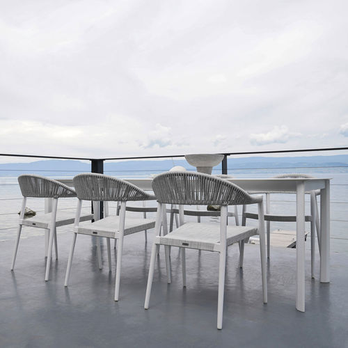 Tavolo contemporaneo - SYSTEM low - Varaschin - in HPL / in ceramica / con supporto in alluminio